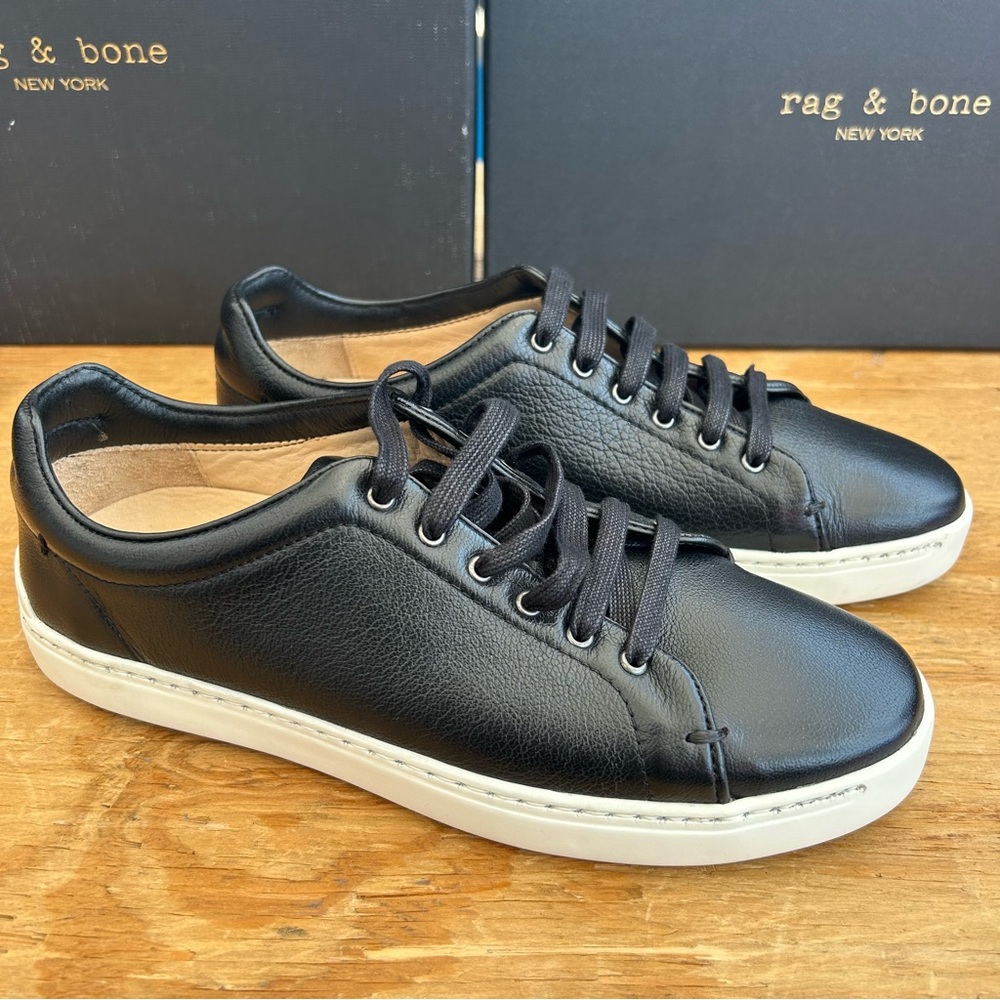 Rag & Bone Kent lace up leather sneakers black 36